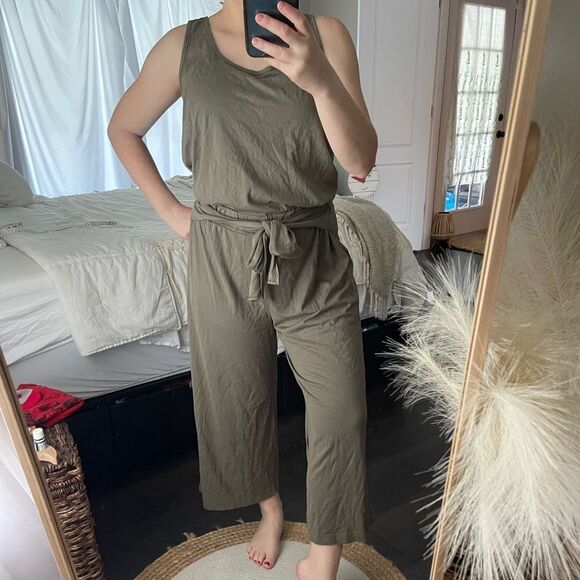 Michael Stars Women’s Small Olive Green Tank Jumpsuit - Picture 1 of 8